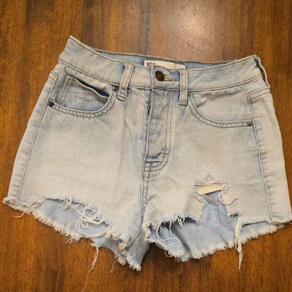 RSQ Light Blue Ripped Jean Shorts 23